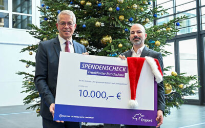 Fraport unterstützt mit Scheck